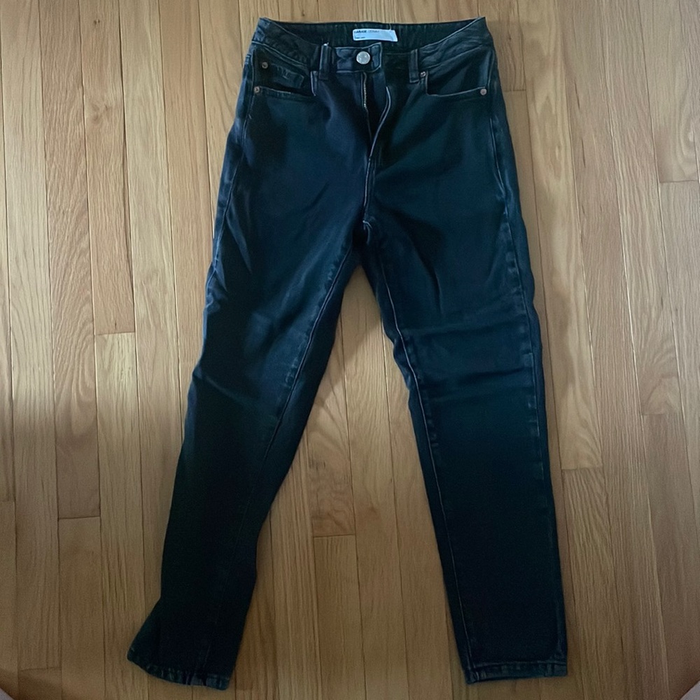 Garage Black wash mom jeans